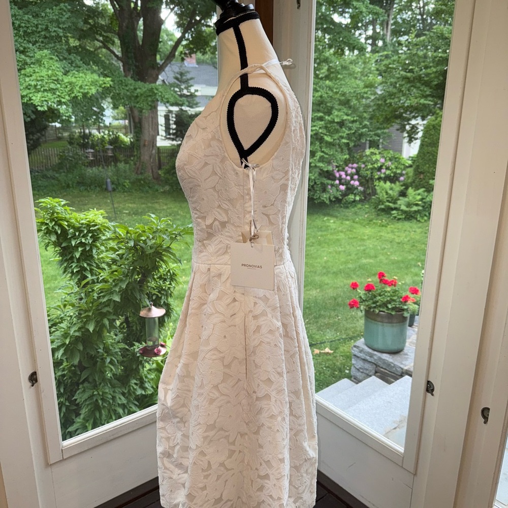 Pronovias Ivory Floral Mini Dress - Picture 5 of 8